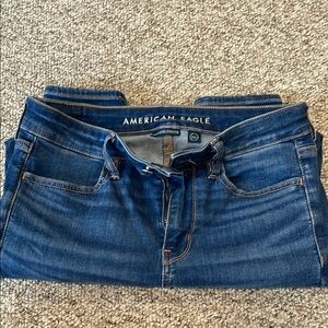American Eagle Outfitters Women's Skinny Jeans - Dark Blue